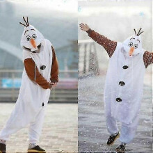 (XL)Olaf Frozen Adult Snowman Costume Kigurumi Pajamas _L