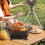 Living And Home Cast Iron Grill with Handle 2
