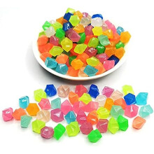 300Pcs Glow in The Dark Garden Pebbles, Luminous Stones, Glow Rocks, Glow Gravel, Decorative Glow Stones for Fish Tank Aquarium Garden