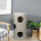 PawHut PawHut Cat Barrel Tree Tower with Sisal, Cosy Platform, Light Grey 7