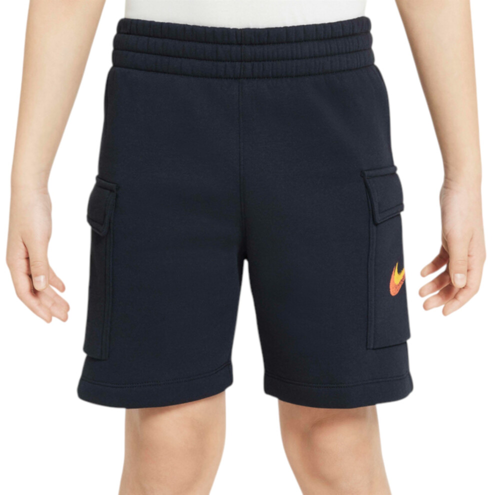 (Black, XL) Nike Shorts Mens French TerryI Sportswear Cargo Short Summer