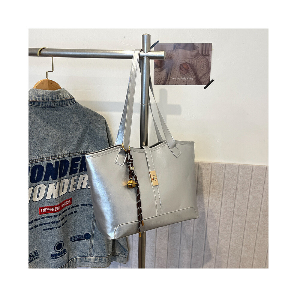 (Silver,Without Pendant)Sac à bandoulière accrocheur Color Block pour femmes tendance hiver garde-robe essentiels