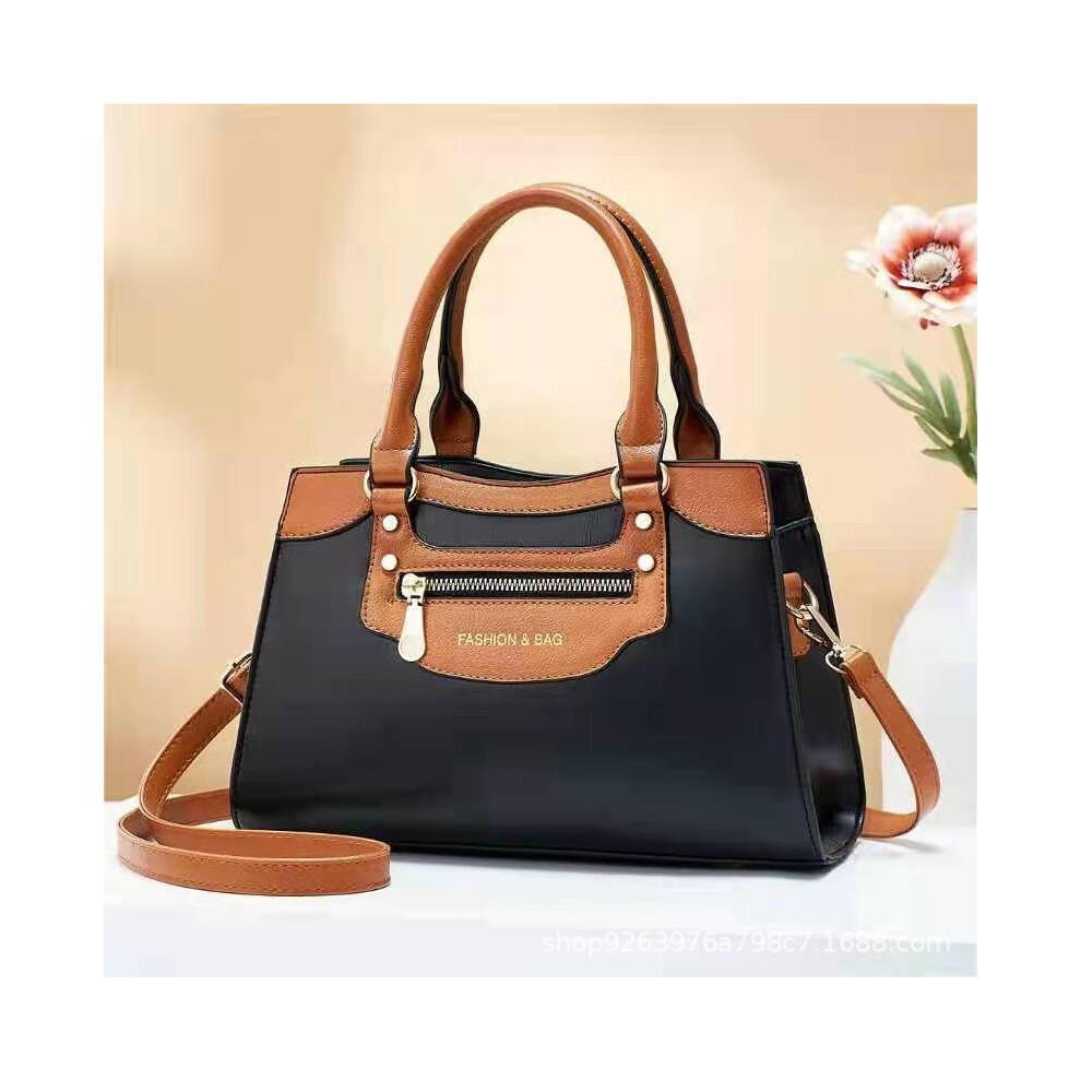 (Black)Sac à main contemporain couleur unie pour femme en bordeaux kaki noir rose et options argile