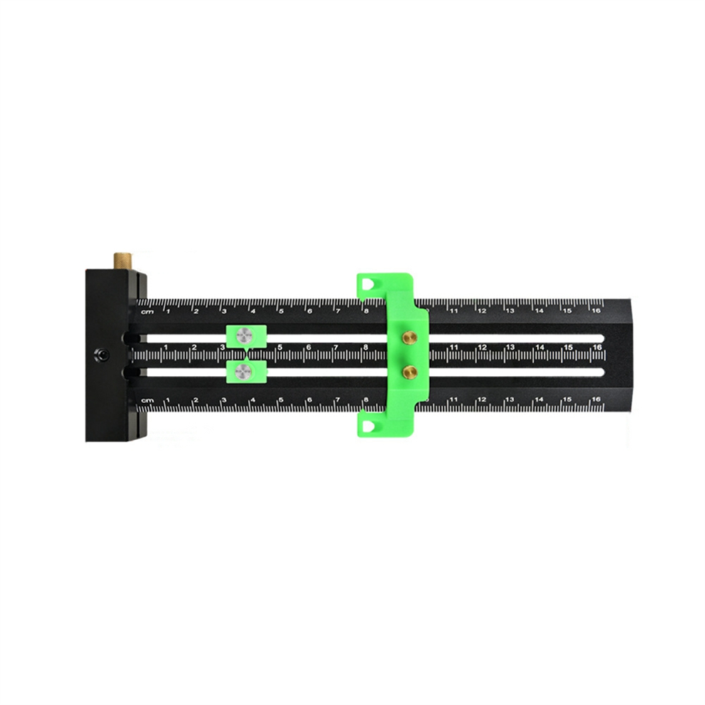 Hole Scribe Marking Mark Ruler T-Shaped Double Line Marking Ruler+Steel Needle/Parallel/Vertical Marking Ruler Hole Scribe Marking Mark Ruler Metric 4852384713047