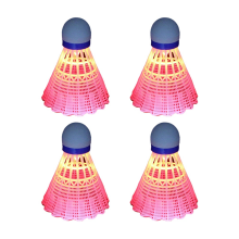 pelotas de bádminton luminosas de espuma LED, volantes deportivos iluminados, juego de bádminton rosa.
