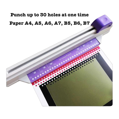 binding machine 30 Hole Punch Binding Machine, Hand Push Loose Leaf Hole Punch, A4 A5 A6 A7 B5 B6 B7 Book Binder Notebook Spiral Binding 2
