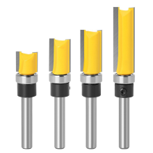 Profile bearing trimming 1/4 Inch Shank Flush Trim Router Bit Set, 1/4 Router Bit Set 1/4 Shank Router Bits Set, Carbide Wood Router Bits 4PCS
