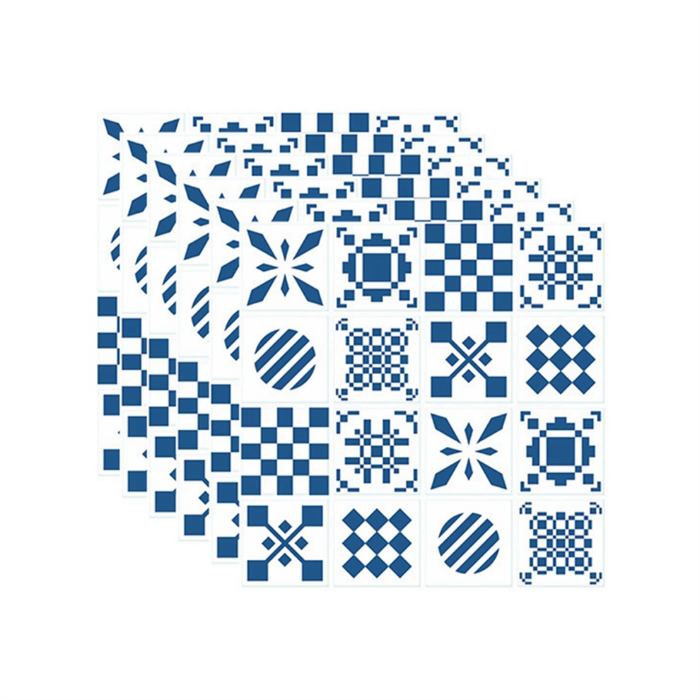 Imitation Keramikfliesen Geometrische Fliesen NachgerüStete KüChe Badezimmer Schlafsaal Esszimmer Wand Boden Dekoration Wandaufkleber 1Set-image