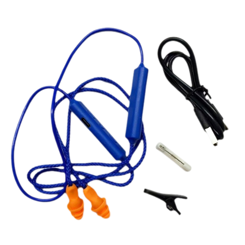 Earplugs Bluetooth headset Ear Plugs Bluetooth Earphone for Work, Noise Suppression, Hearing Protection,Construction Sites, Noisy Places Blue
