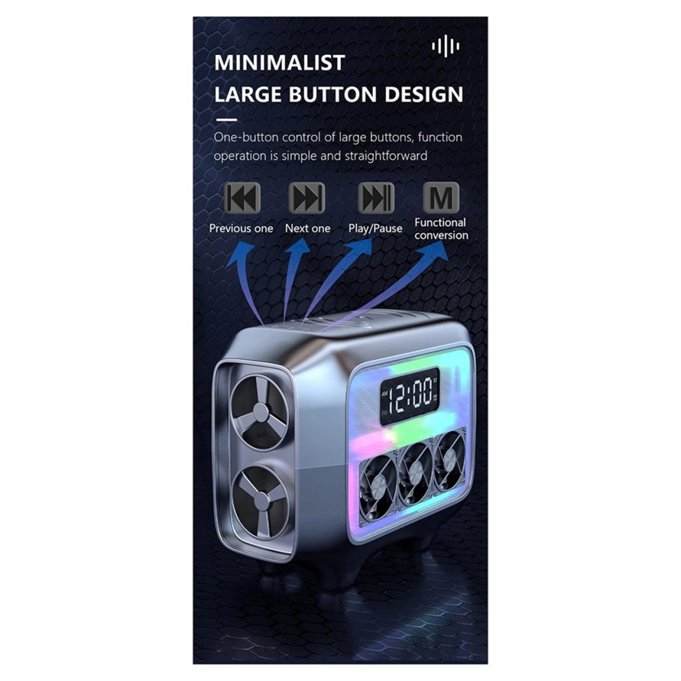 Smart Light Sound Machine Bluetooth Speaker Stereo Loudspeaker Wireless Charger Pad Led Light Alarm Clock Fast Charging Station for Smartphone A-image-OPC-PGYGXRH-NEW