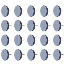 Almohadillas deslizantes para muebles, 20 unidades, con patas de clavo, deslizadores móviles para muebles, protector de suelo de 19 mm