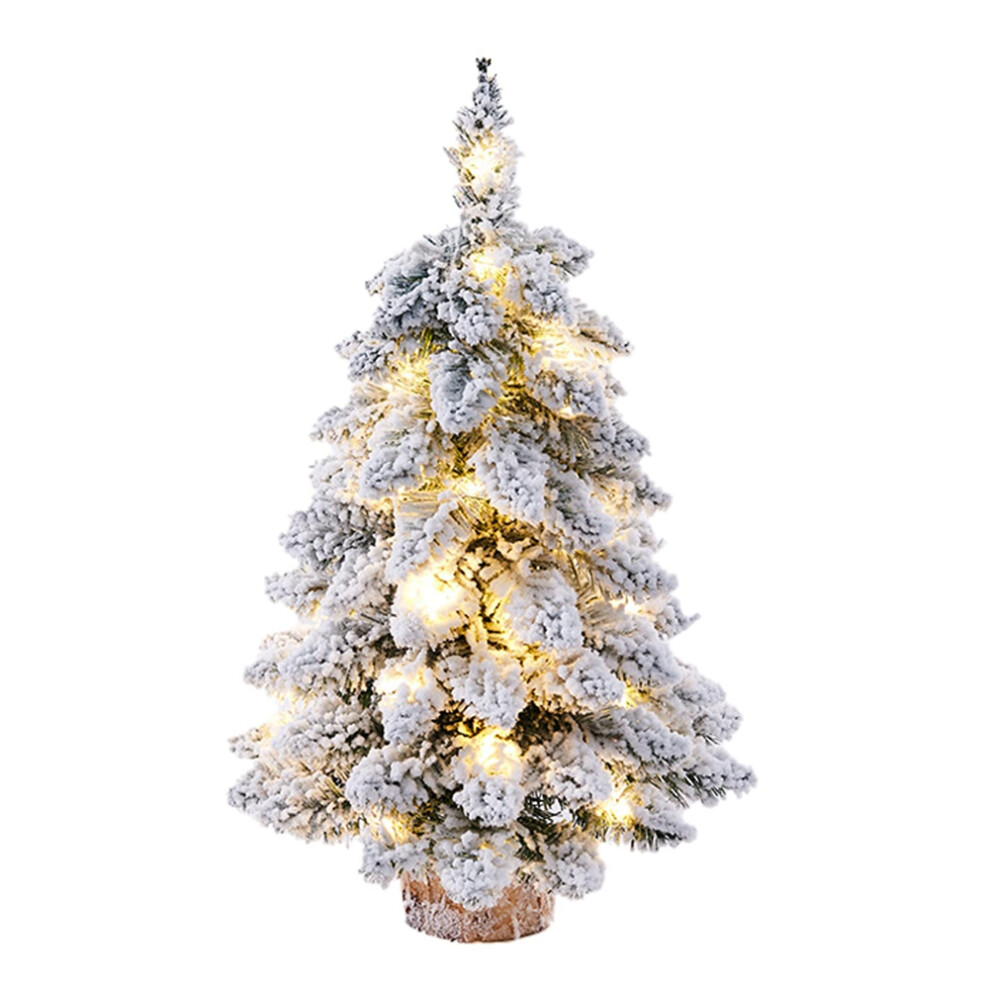 Gira Con Le Luci, Albero Di Natale Albero Di Natale Da Tavolo Albero Di Natale Artificiale Con Neve Albero Di Natale Mini Con Lampada E Base In Legno