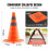 Cones de segurança, pacote com 4 cones de trânsito dobráveis de 18 polegadas, cones de construção com colares refletivos e bolsa de armazenamento 4