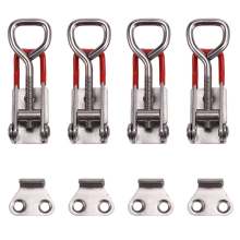 Toolbox lock 4PCS Adjustable Toolbox Case Metal Toggle Latch Catch Clasp Quick Release Clamp Anti-Slip Push Pull Toggle Clamp Tools