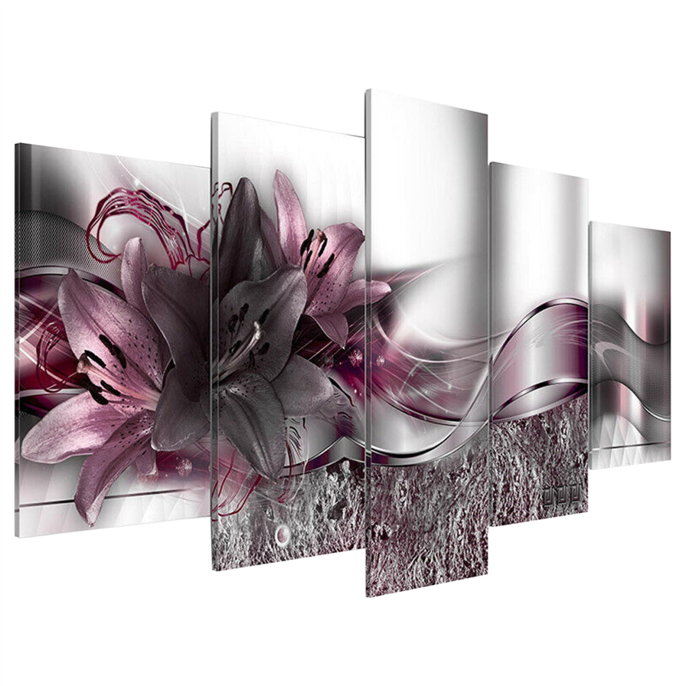 Peinture 5 pièces sans cadre, art moderne, peinture à l'huile, impression sur toile, tableau mural, décoration de maison, #2