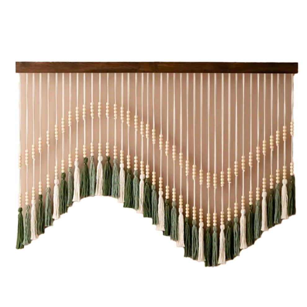 Woven Tapestry Macrame Tassel Garland Boho Wall Art Nursery Wall Decor Macrame Wall Hanging Kids Bedroom Decor B Green Jojomino