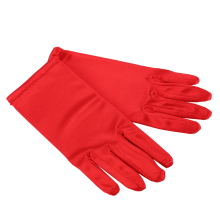 Handschuhe Damen kurze Sonnencreme Satin Satin Handschuh Oberfläche Tanz Performance Handschuhe Spandex Etikette Handschuhe rot