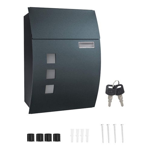Wall mounted mailbox Wall Mounted Post Box - Waterproof Mailbox for Outside Secure Letter Box for Home,Letter Box Wall Mounted Postbox 1