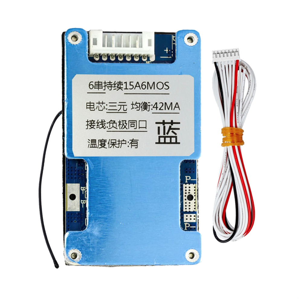 Battery Protection Board 6S 22.2V 15A Li-Ion Lmo Ternary Lithium 18650 Battery Charge Protection Board With Balance And Temperature Protect 4852715989172