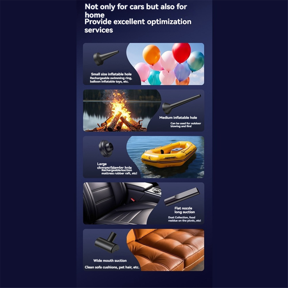 Staubsauger Auto-Haushaltsstaubsauger Leistungsstarker Staubsauger Tragbarer Akku-Staubsauger 21000PA Mini-Haartrockner-image