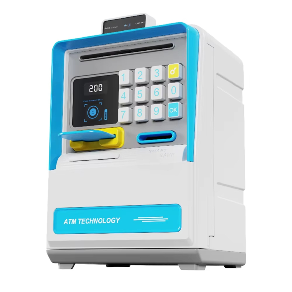 Savings Electronic Safe Money Box With Simulated Facial Recognition, Password-Protected Mini Safe For Coins And Cash Storage 4852715990840