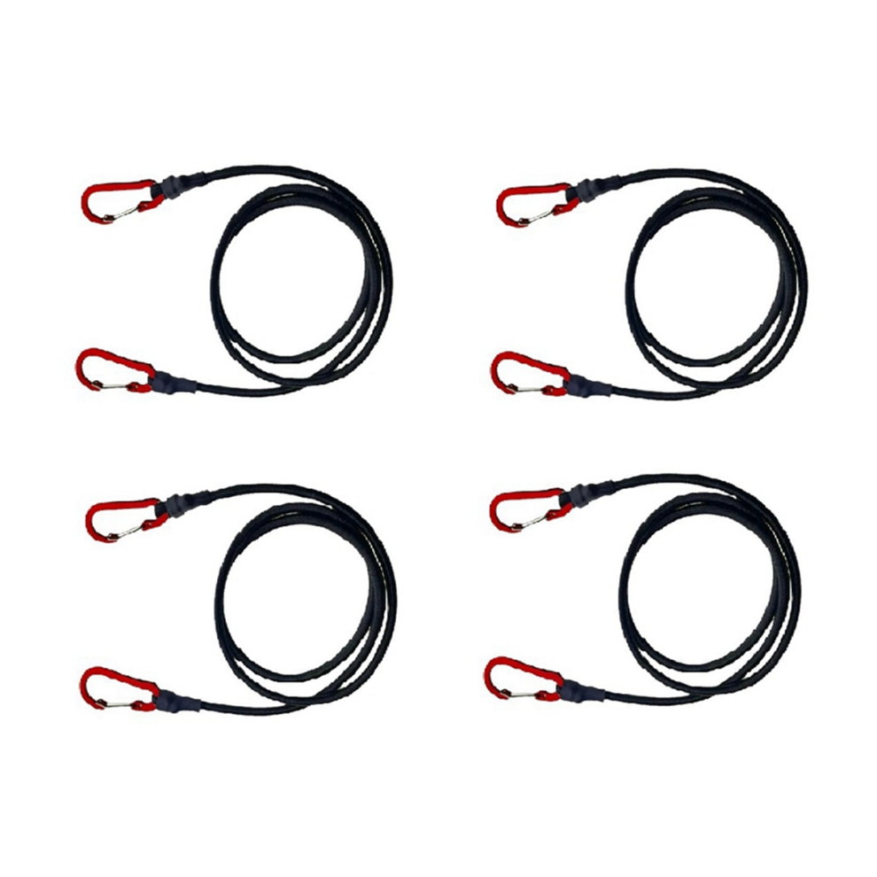 Lot de 4 cordes élastiques pour tente, camping, randonnée, bagages, ceinture extensible, accessoires de camping, 90 cm