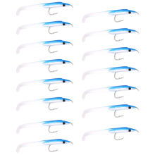 Aas SUNMILE Nepvislokmiddel Zeevislokmiddel Aas met haak Paling Bionic Soft Bait 5cm/0.6g T-staart Zacht Insectensimulatie Aas 15st