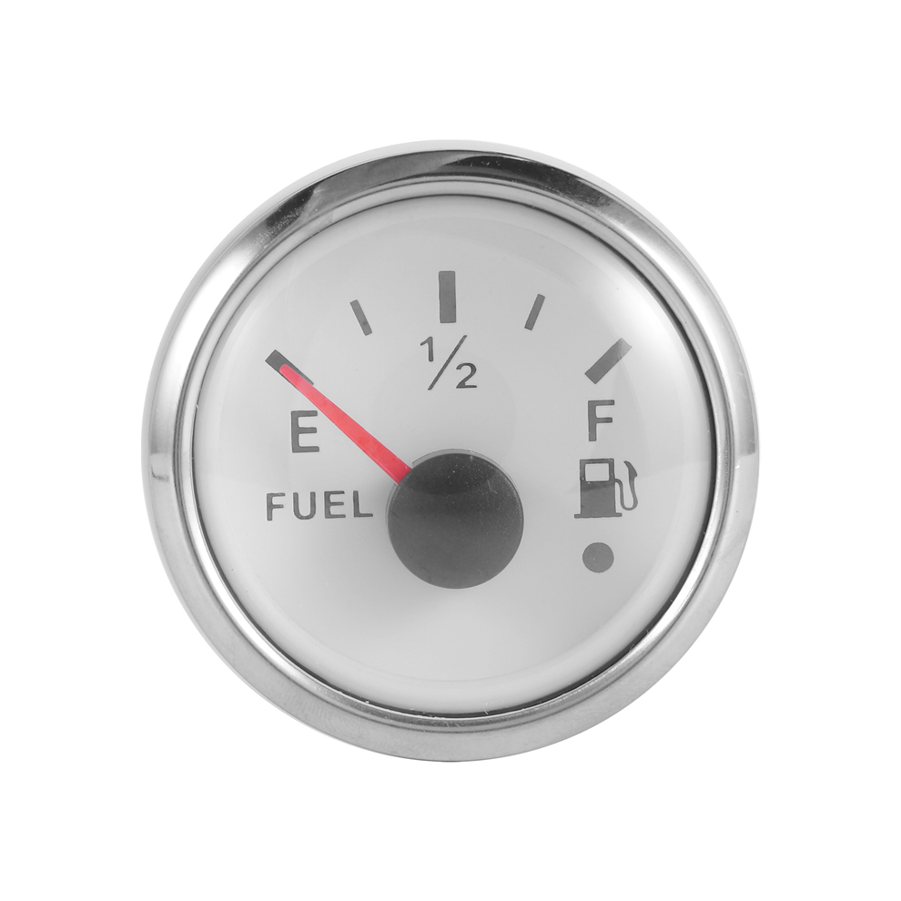 MessgeräT, 52 Mm, Tankanzeige, 0–190 Ohm, Umschaltbar, 240–33 Ohm, HeizöLstandsanzeige, Wasserdicht, Boots-/AutomessgeräTe Mit Alarm, Weiß-image