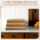 Storage rack 3-Tier Non-Expandable Bamboo Spice Rack Step Shelf Cabinet Organizer 5