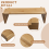 Storage rack 3-Tier Non-Expandable Bamboo Spice Rack Step Shelf Cabinet Organizer 6