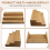 Storage rack 3-Tier Non-Expandable Bamboo Spice Rack Step Shelf Cabinet Organizer 8