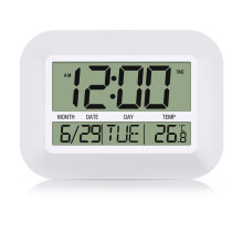 Living room l electronic wall clock Digital Wall Clock Battery Operated Simple Large LCD Alarm Clock Temperature Calendar Date Day for Home Office