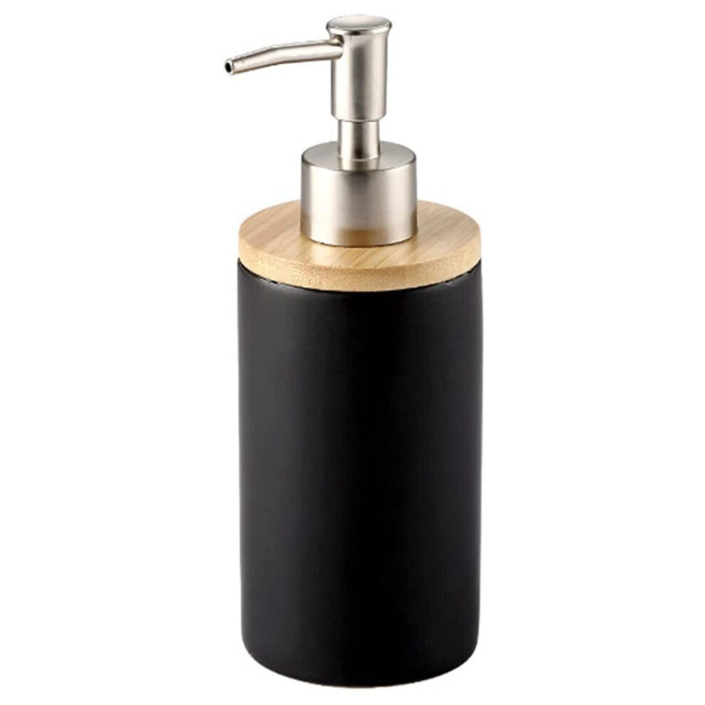 Distributeur de savon en céramique 400 ml, style nordique, pour cuisine et salle de bain, noir