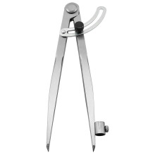 Compas 8Inch Compass 200mm Precision Wing Divider Scribe Tool with Pencil Holder for Geometry, Wood, Metal and Leather