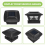 Luzes solares para postes, postes de madeira de 4x4 polegadas, lâmpadas LED, lâmpadas solares para postes de cerca, branco quente 10