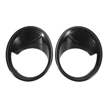 Grille Carbon Fiber 2Pcs Plated Front Fog Light Lamp Cover Trim For-BMW X5 F15 2014-2018
