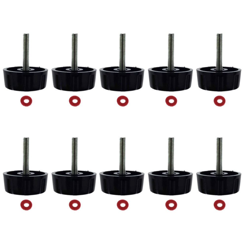 Rocker Cover 10Pcs Screws Nuts Caps For Fishing Spinning Reels Knob Power Handle Grip Black 4852715910961