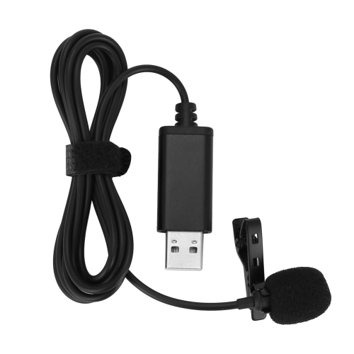Microfone Universal USB Microfone de lapela Microfone de computador com clipe Plug and Play Microfone omnidirecional 2