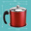 Bidon de graisse de bacon 1,3 L avec passoire, pour conserver la graisse de cuisson (rouge) 3