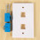 Πλάκα τοίχου Ethernet 2 θυρών, RJ45 Cat6 θηλυκή σε θηλυκή υποδοχή, πλάκες πρόσοψης, 2 θυρών 9