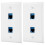 Πλάκα τοίχου Ethernet 2 θυρών, RJ45 Cat6 θηλυκή σε θηλυκή υποδοχή, πλάκες πρόσοψης, 2 θυρών 4