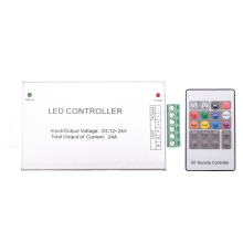 Controlador LED Controlador 12-24V RF de baixa pressão colorido Controle remoto de 20 teclas RGB Light Bar Controlador de escurecimento
