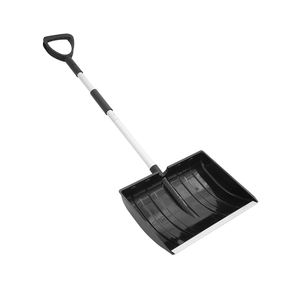 Pelle à neige portative de grande taille pour allée avec manche en aluminium et lame large pour déneigement