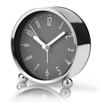 Wecker, nicht tickender Wecker, 4 Zoll leiser Nachttischwecker für Tiefschläfer, batteriebetriebene analoge Uhr, für das Homeoffice