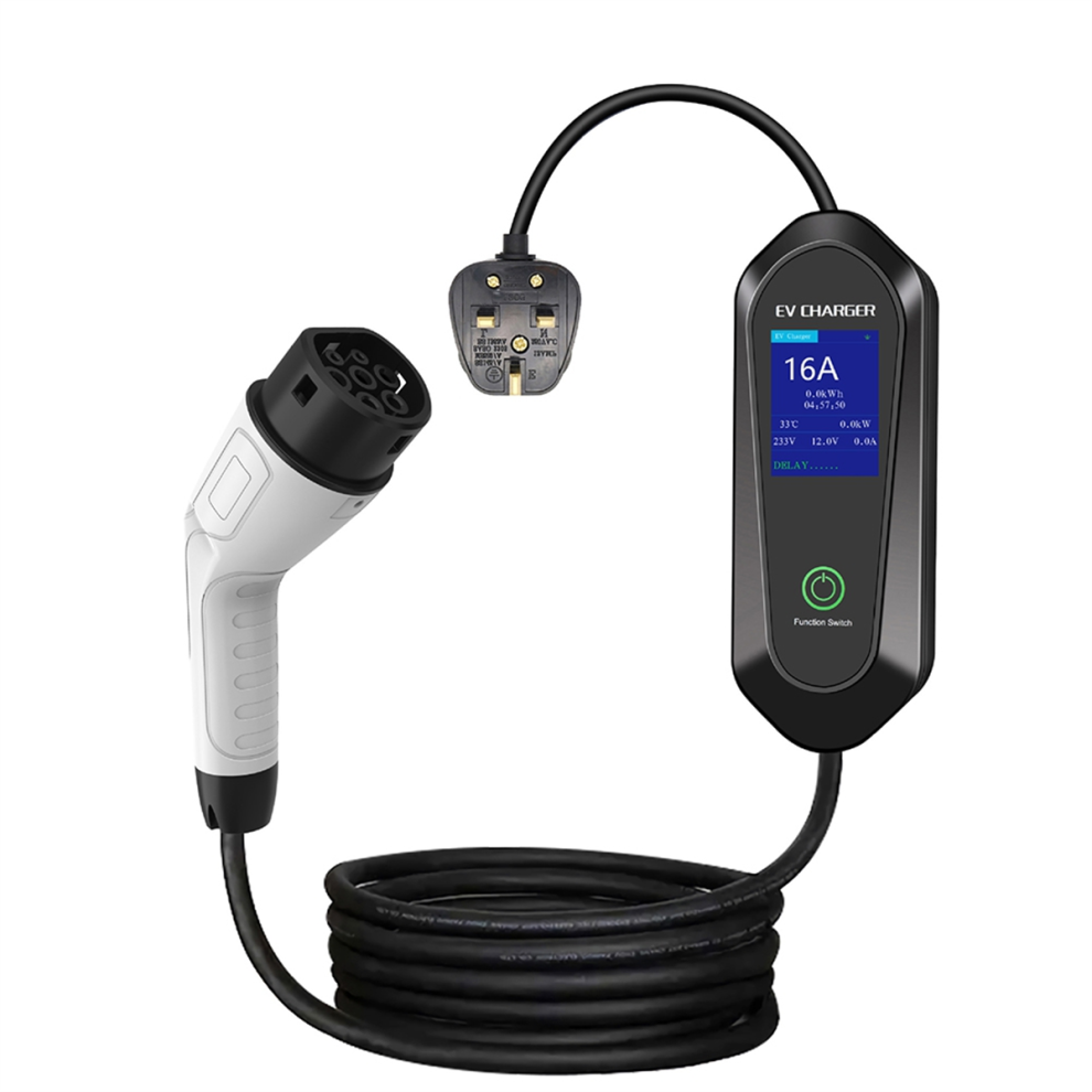3.5KW Portable EV Charger Type2 Plug Connector 16A UK Plug