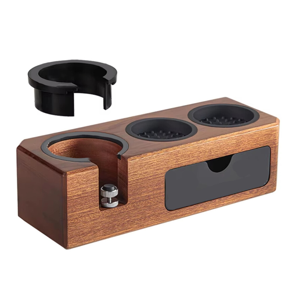 Stazione Di Pressatura Per Caffè Espresso Con Supporto In Legno, Include 3 Fori B