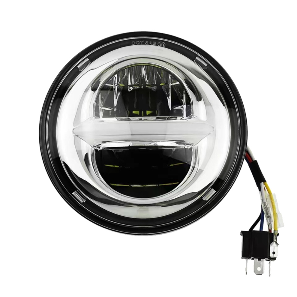 Retro Motorcycle 5.75 Inch Led Headlight Headlamp For Harley White 4853659250168