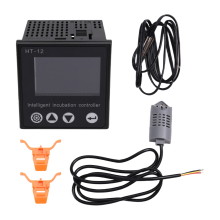 Controlador de incubadora de ovos LCD HT-12 com sensor de temperatura e umidade