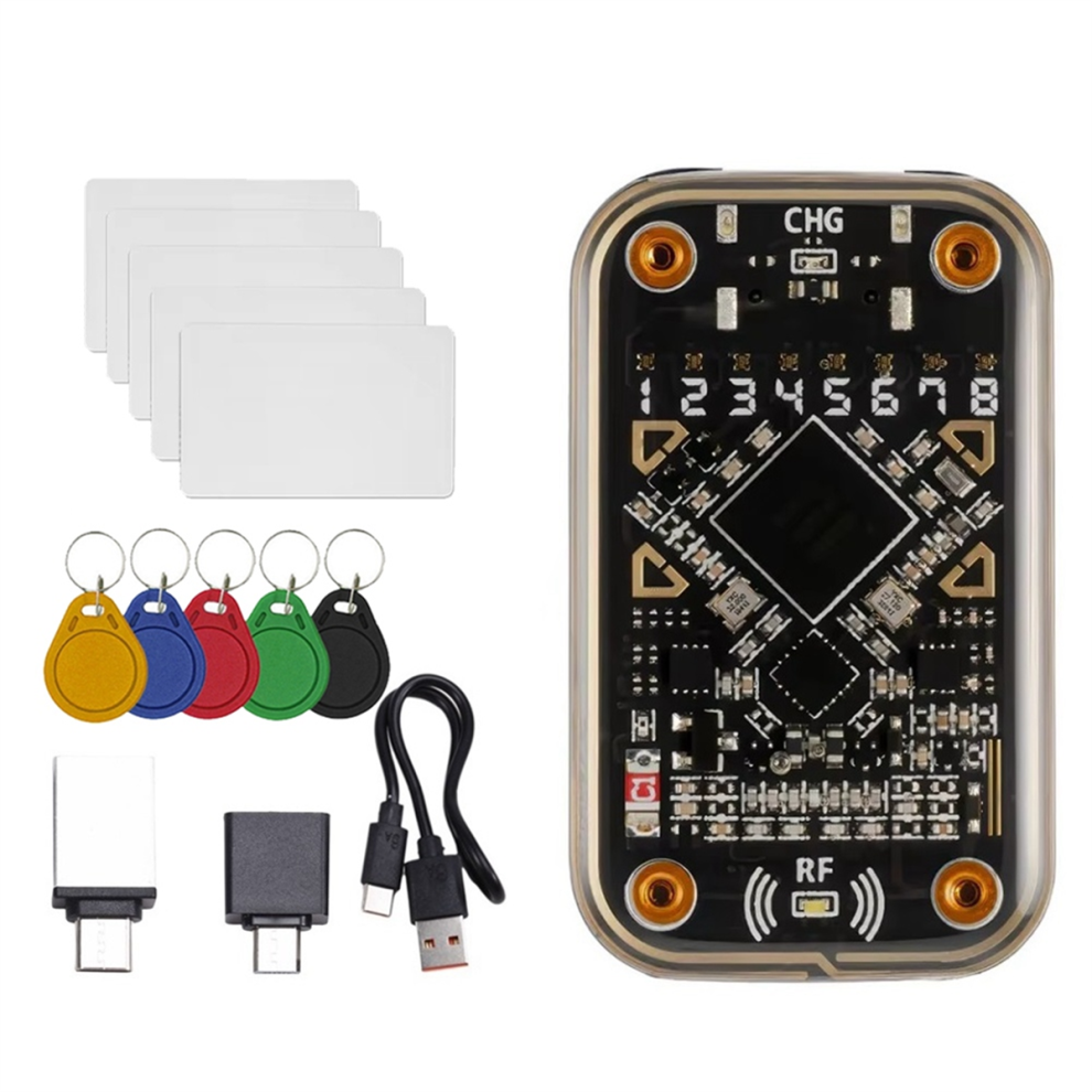 Lettore Rfid + Portachiavi 5Xcuid, Scheda 5Xuid Compatibile Con Lettore Nfc