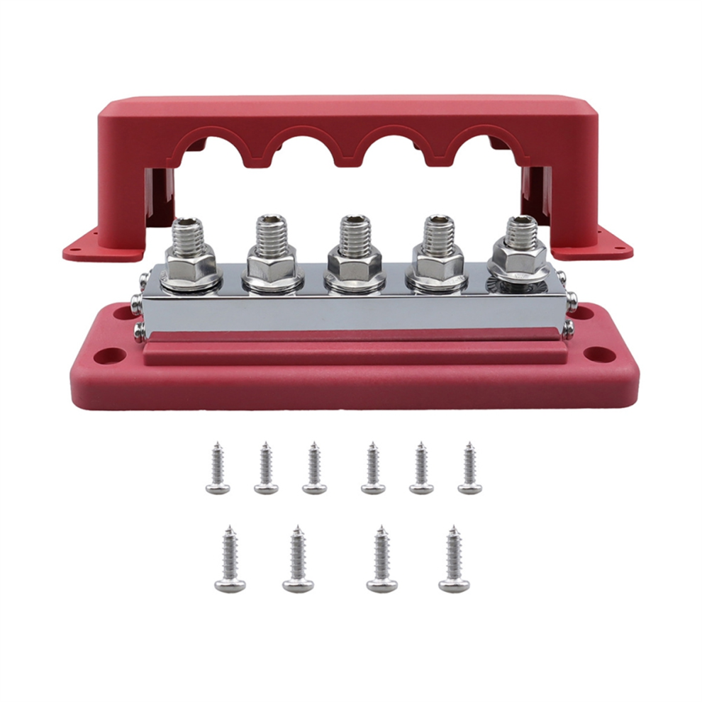 Blocco Di Distribuzione Dell'alimentazione M10 24V 600A Per Camion, Barca, Auto, Rosso